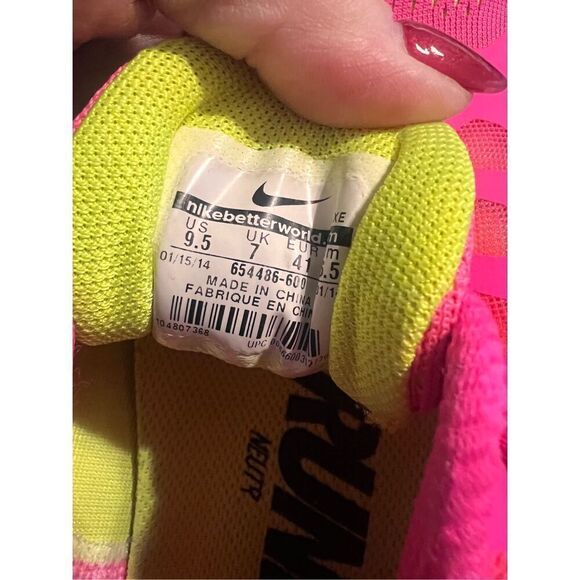 Nike Women's Size 9.5 Zoom Pegasus Running Shoes Bright Neon Pink Athletic Gym - Picture 11 of 11